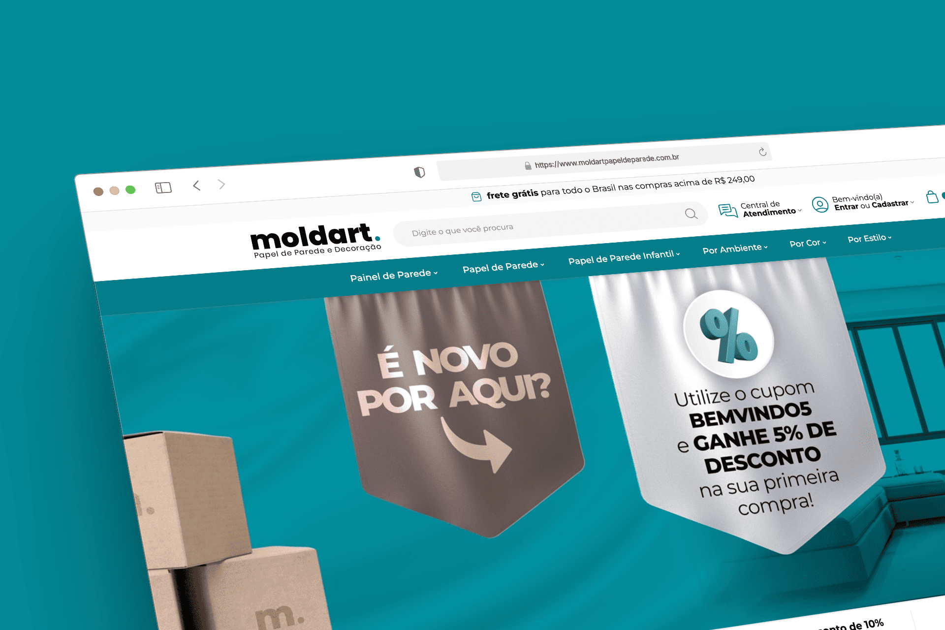 E-commerce Moldart Papel de Parede